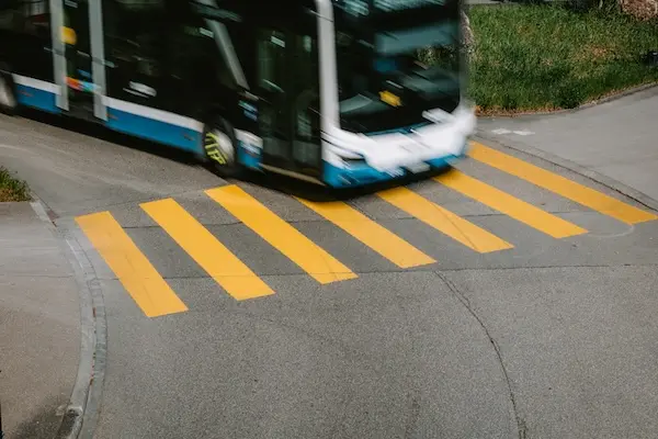 Bus on a South Carolina roadway representing bus accident cases in Greenwood