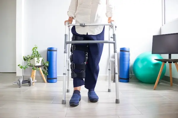 Mobility equipment representing long-term care needs after a catastrophic injury